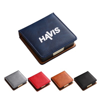 Boxed Sticky Note In Leather Case